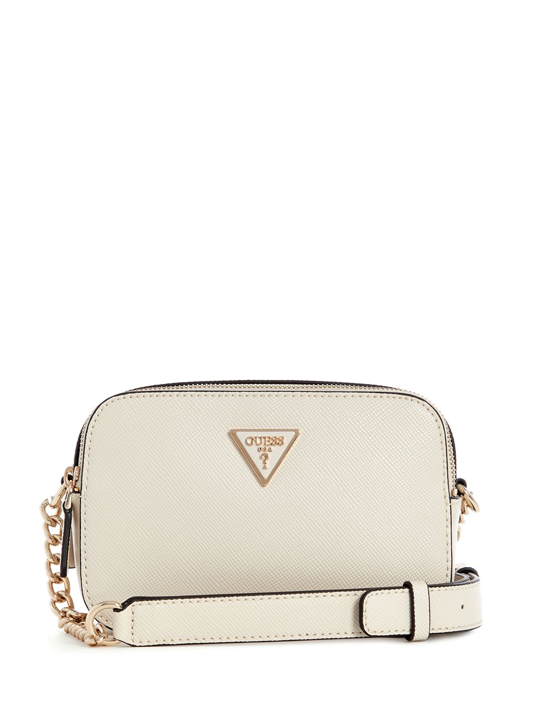 

GUESS Women Textured Structured Handheld Bag, Beige