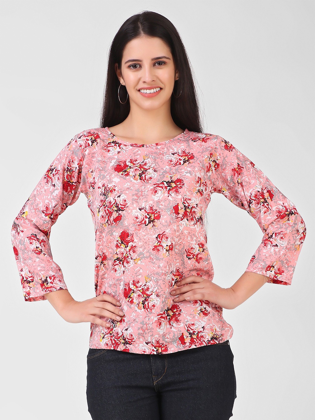 

KASHIAN Floral Print Top, Blue