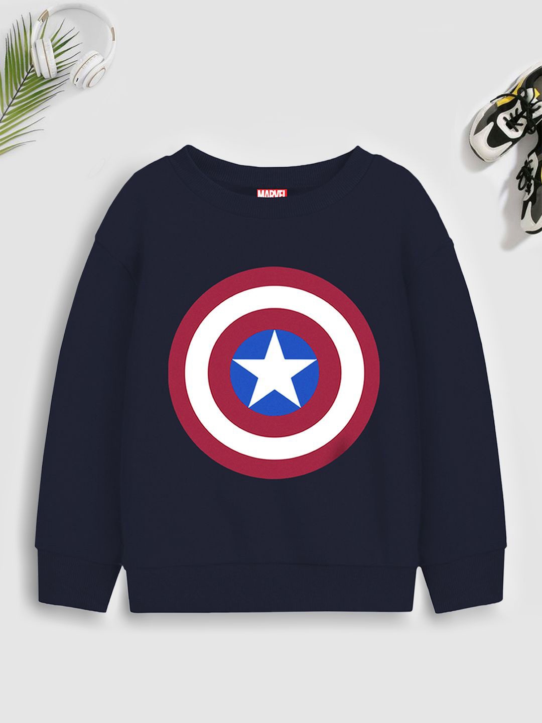 

Marvel by Miss and Chief Boys Printed Sweatshirt, Grey