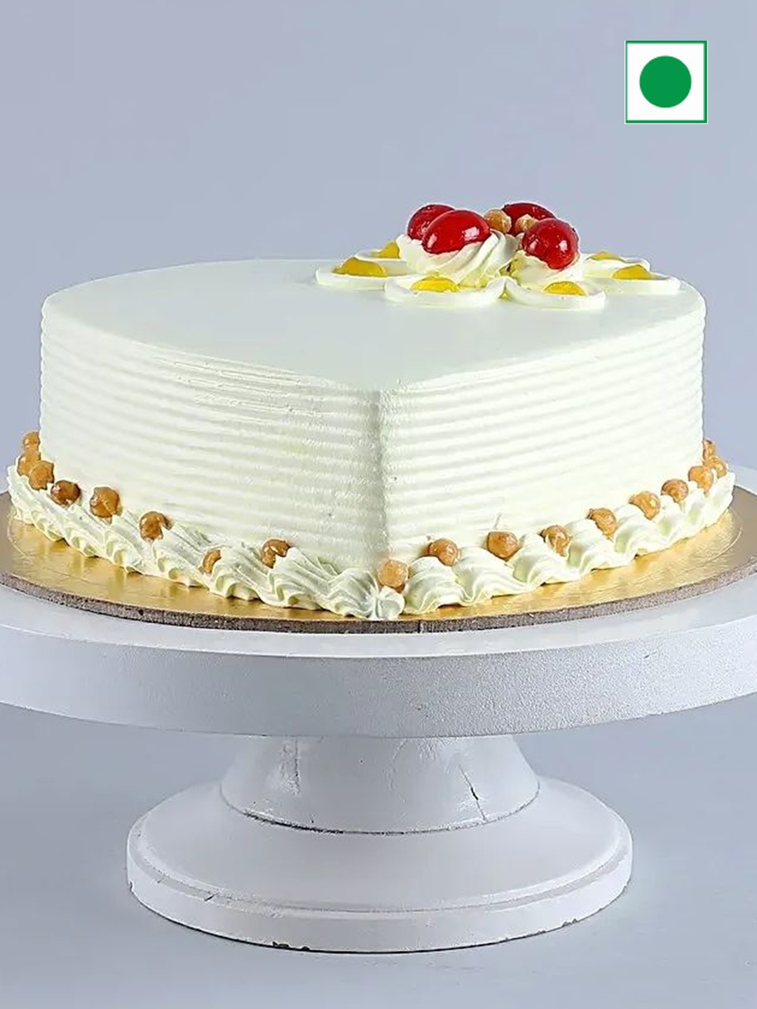 

fnp Butterscotch Flavor Eggless Heart Cake-1Kg, Yellow