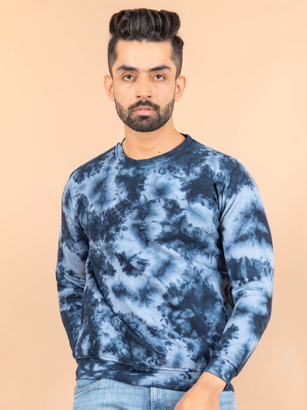 

Tistabene Men Tie and Dye Sweatshirt, Blue