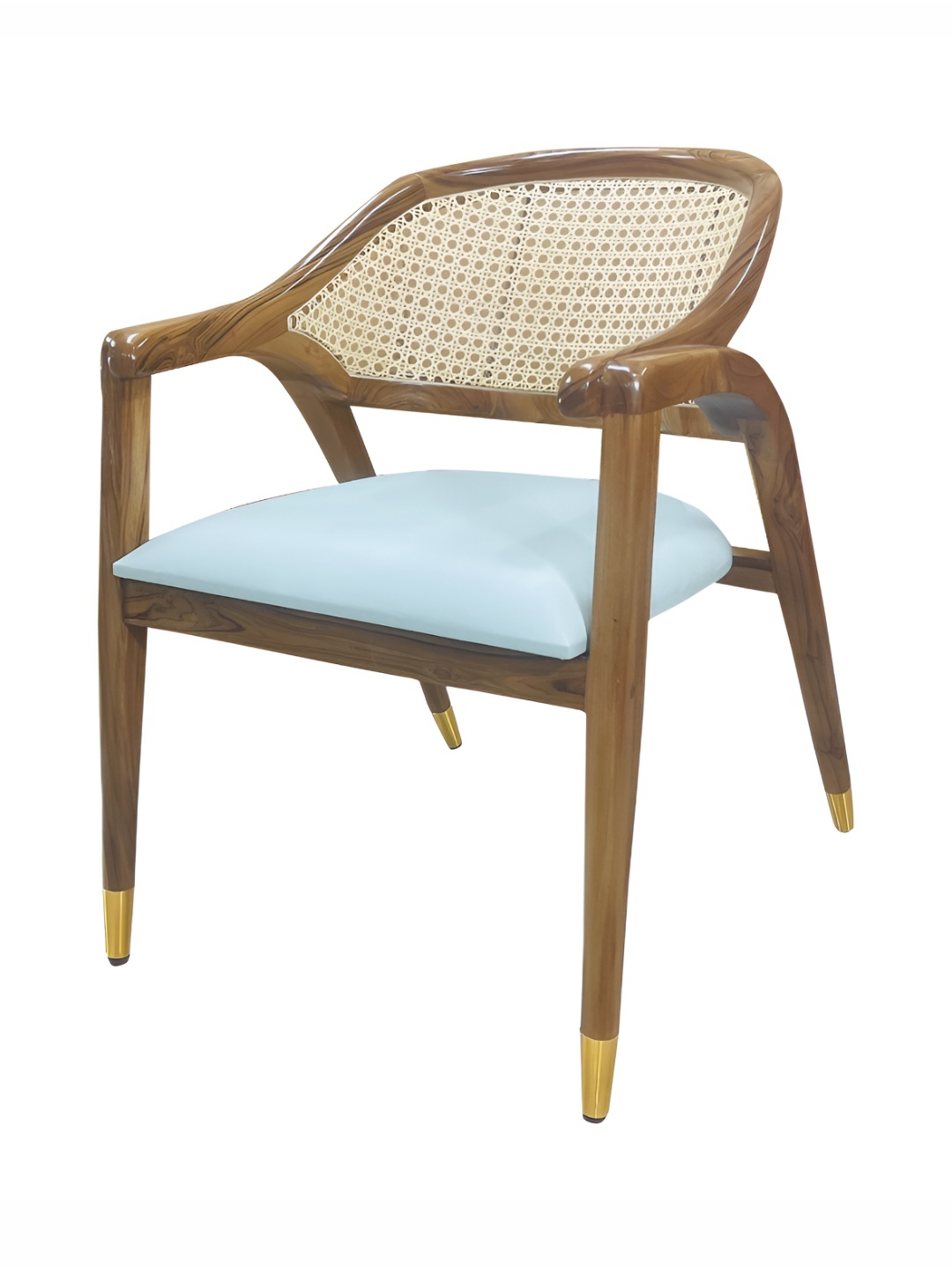 

GLOBALLY INDIAN Blue & Brown Wooden Lounge Chair