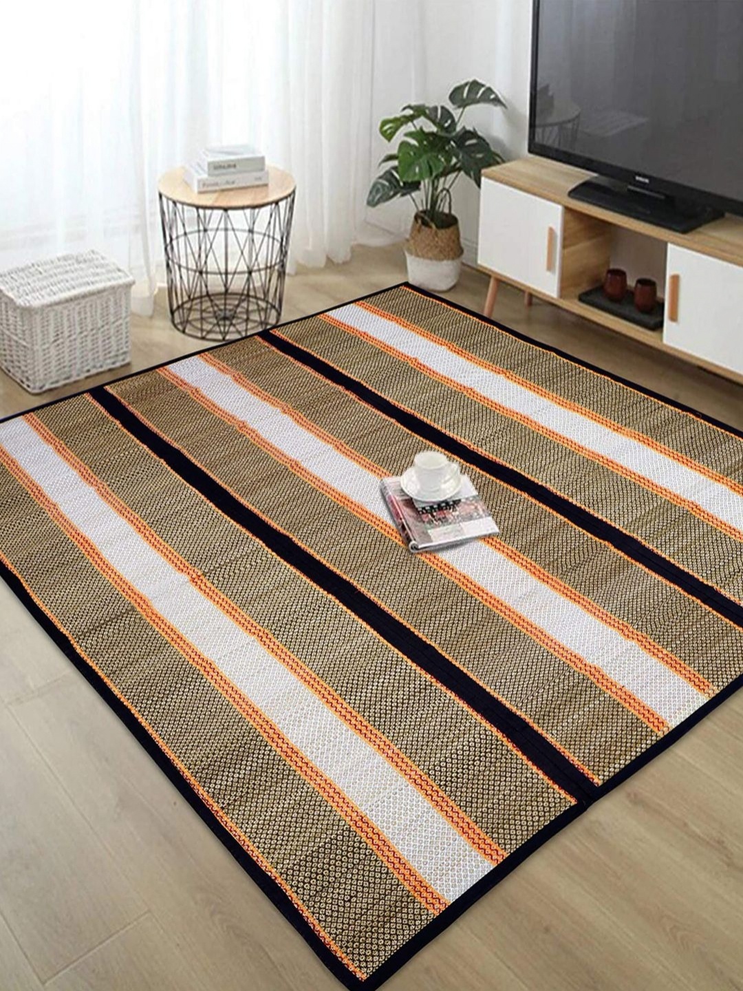 

HOKIPO Black & White Patterned Floor Mats