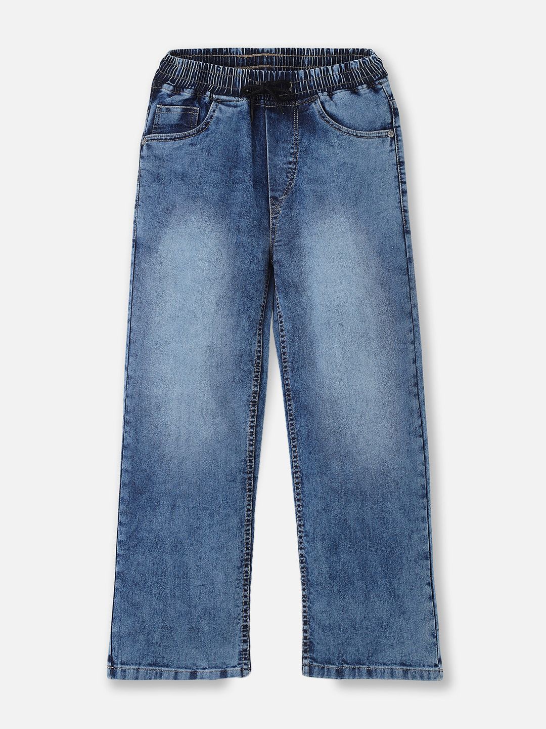 

Urbano Juniors Boys Loose Relaxed Fit Heavy Fade Stretchable Jeans, Blue