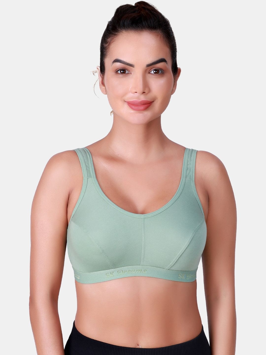 

SKDREAMS Women Full Coverage Sports Bra, Olive