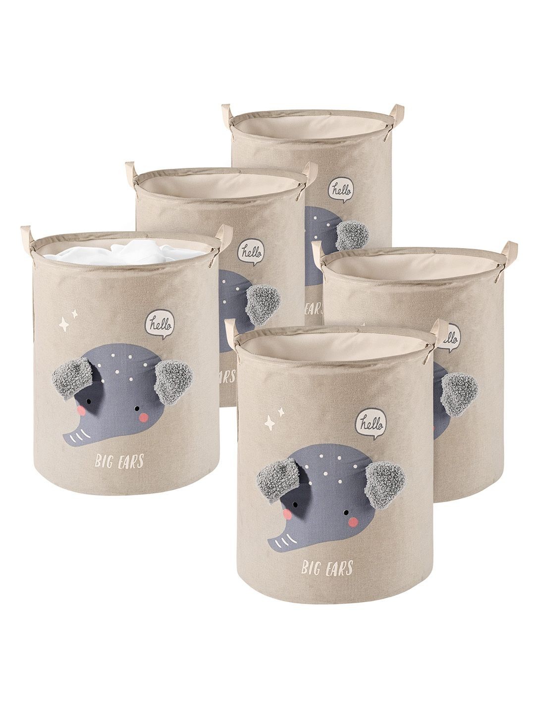 

Kuber Industries Grey Set of 5 Regular Multi-Utility Organisers