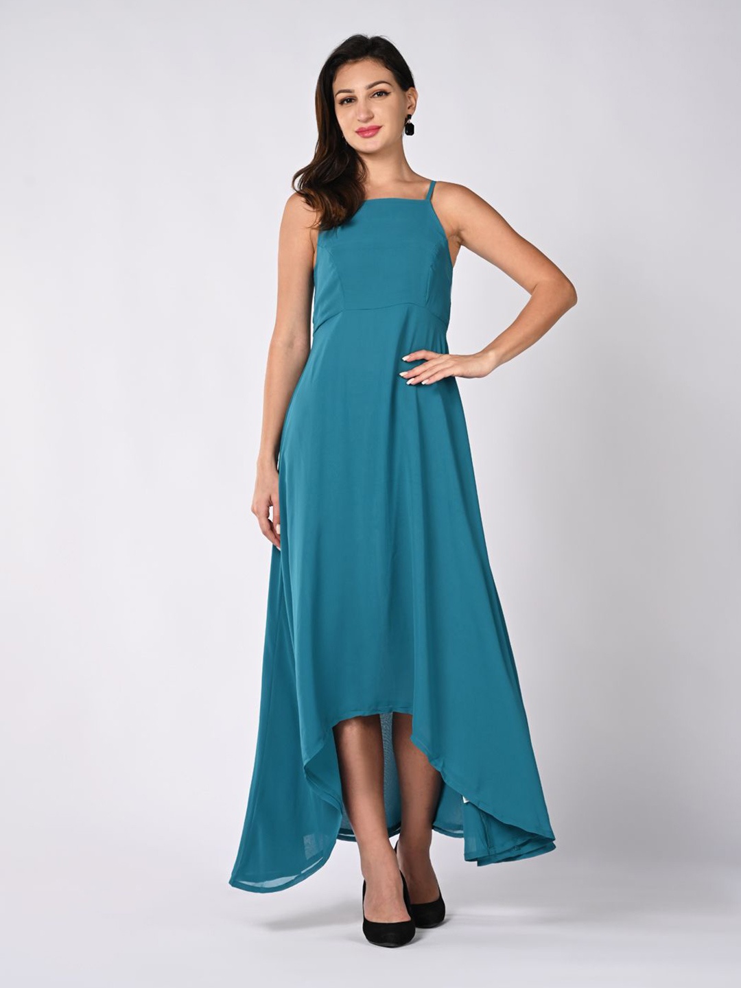 

Iti Shoulder Straps Sleeveless Maxi Dress, Blue