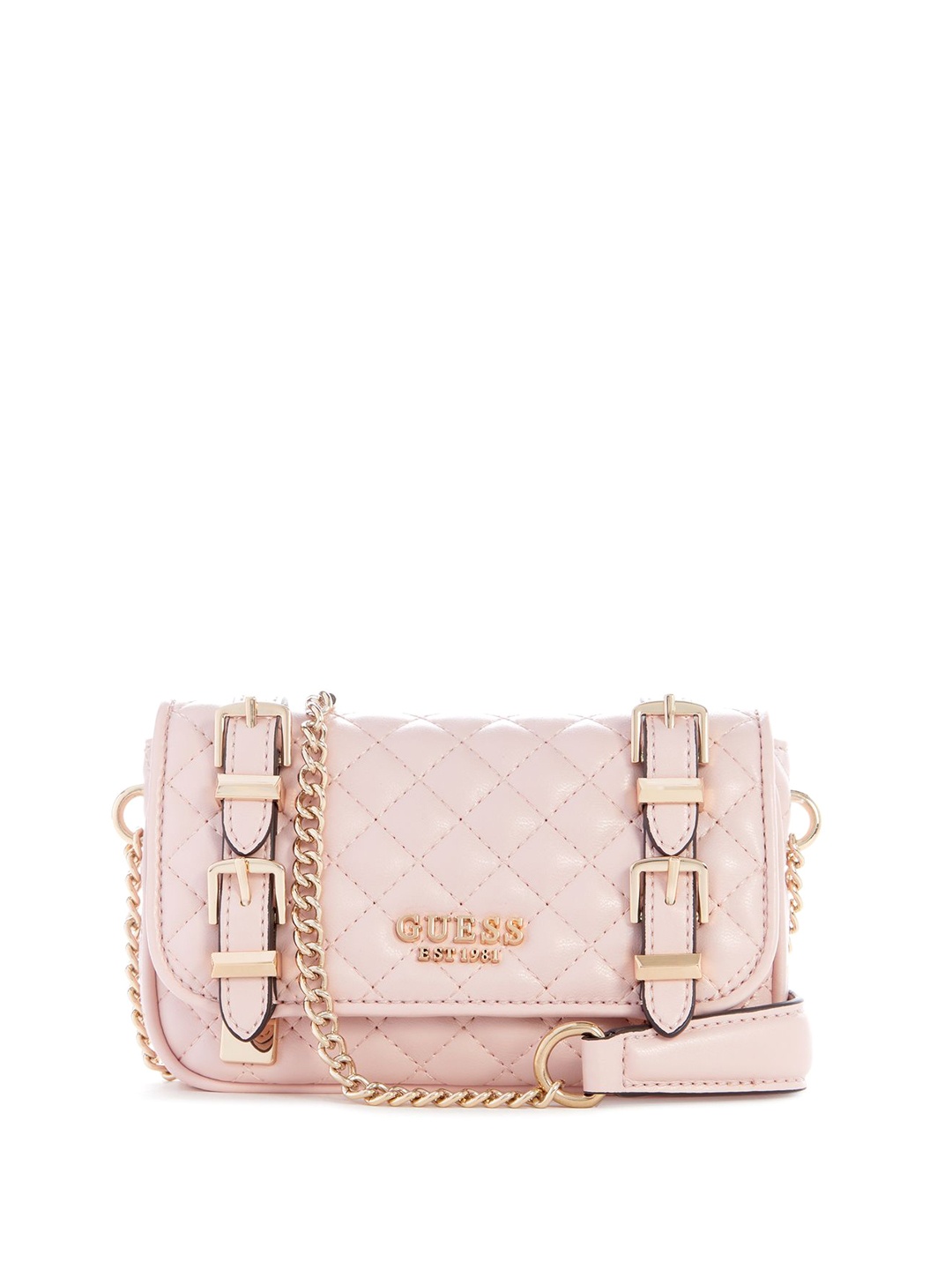 

GUESS Textured PU Bucket Shoulder Bag with Tasselled, Rose