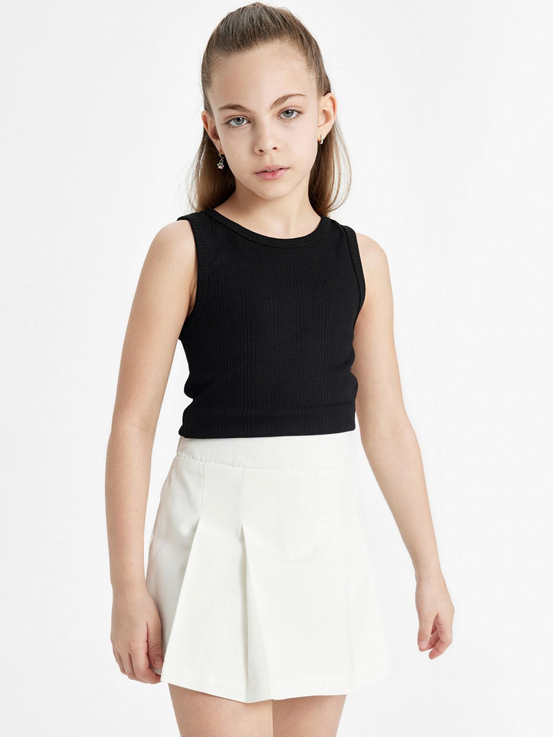 

DeFacto Girls A-Line Mini Skirt, White