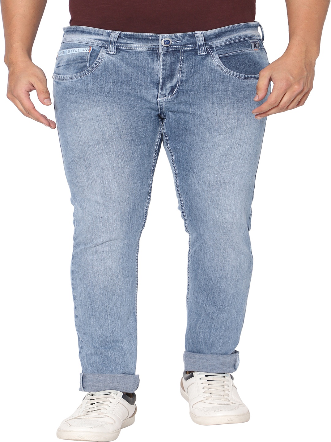 

TCI Men Heavy Fade Cotton Jeans, Blue