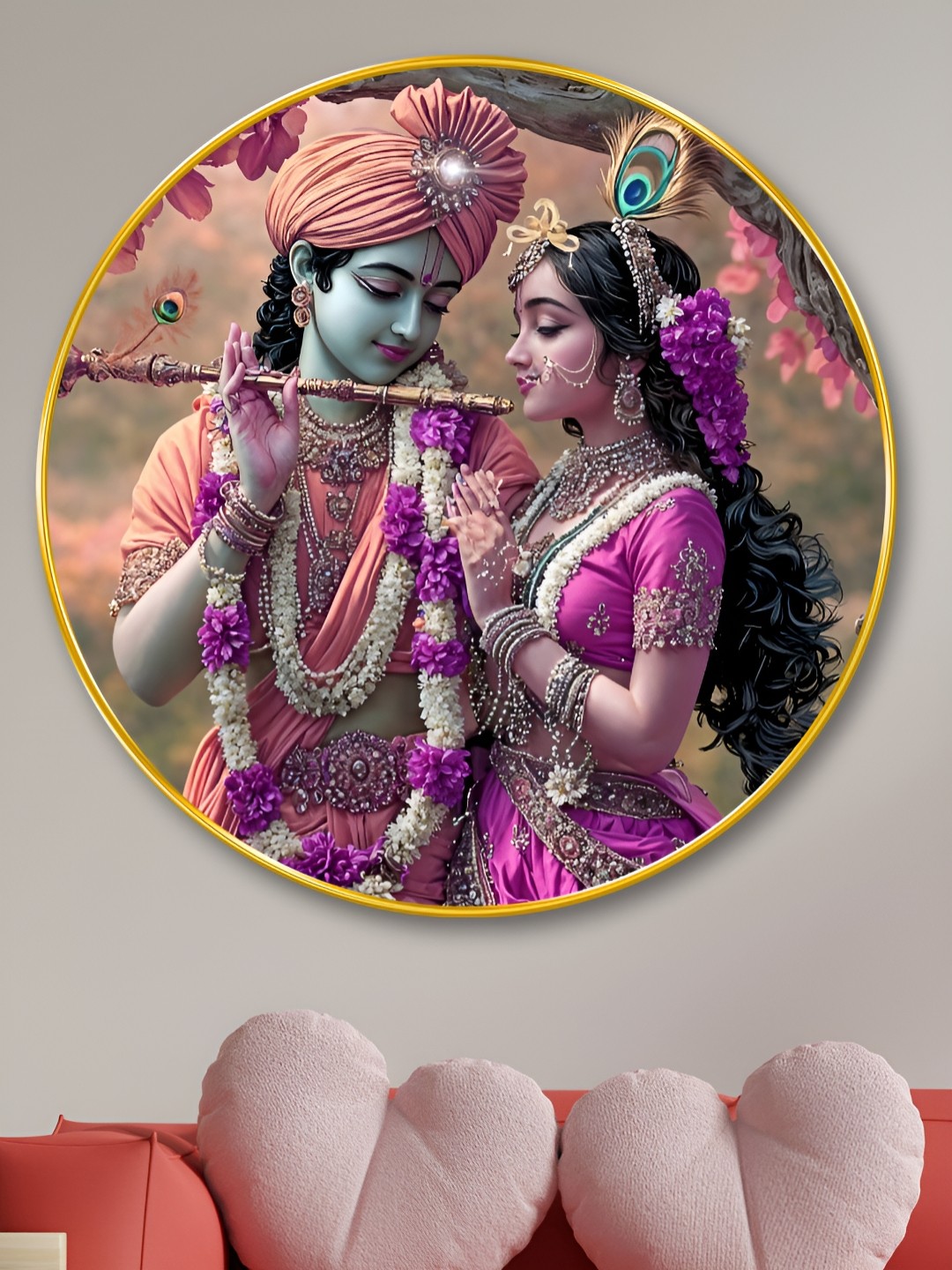 

Myntra Elegant Homes Purple & Pink Wood Religious Wall Paintings