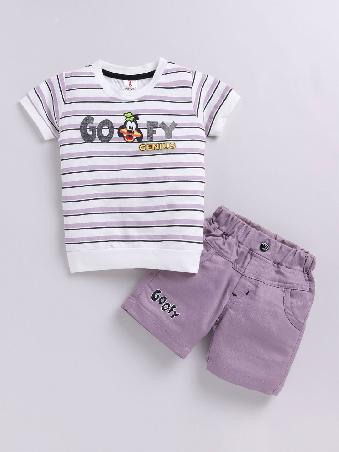 

Annie Boys Printed T-shirt with Shorts, Mauve