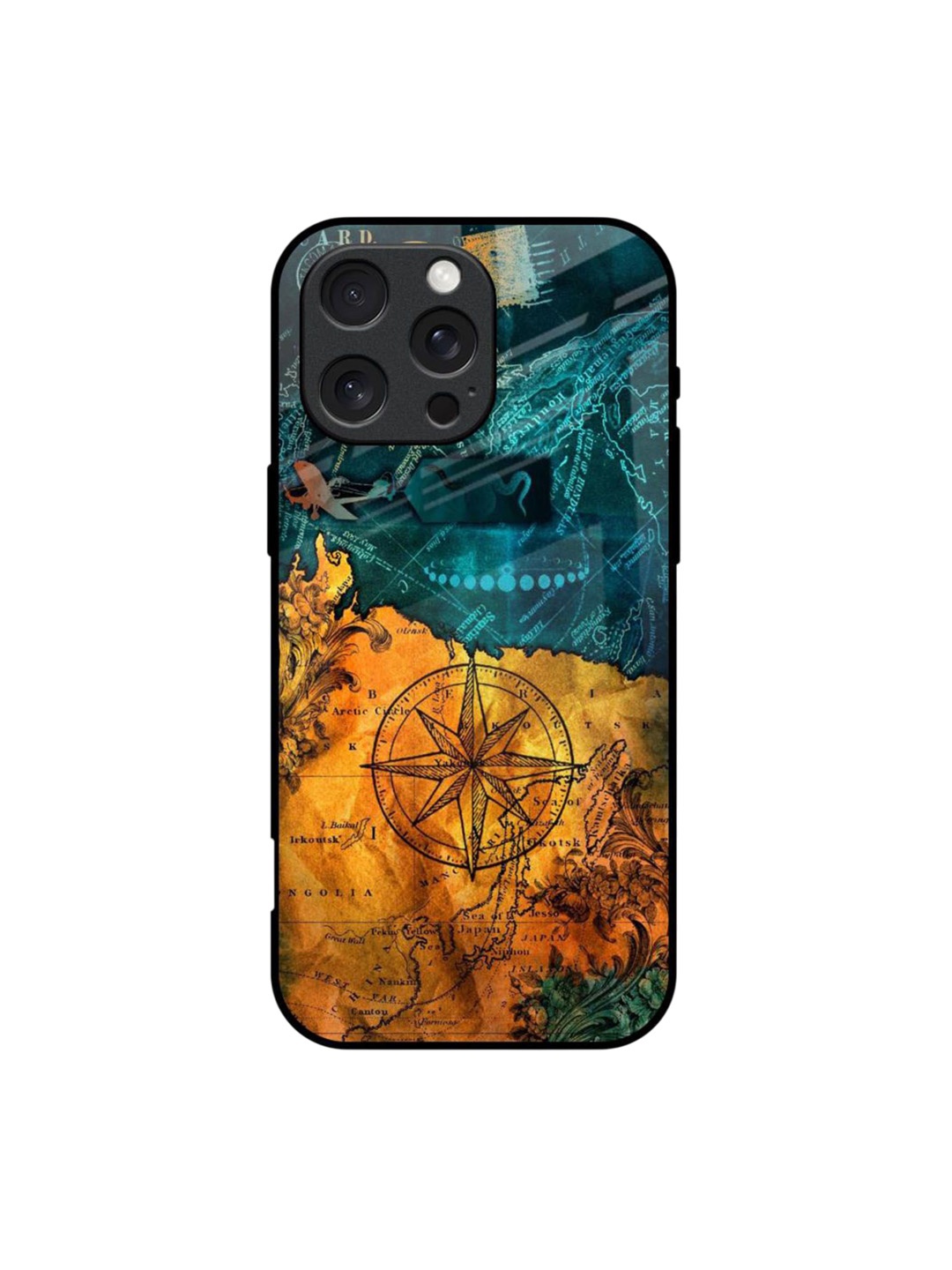 

QRIOH Abstract Printed iPhone 16 Pro Max Back Case Mobile Accessories, Brown
