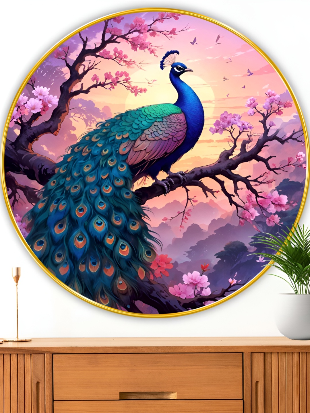 

Myntra Elegant Homes Gold-Toned & Blue Wood Birds and Animals Wall Paintings, Yellow