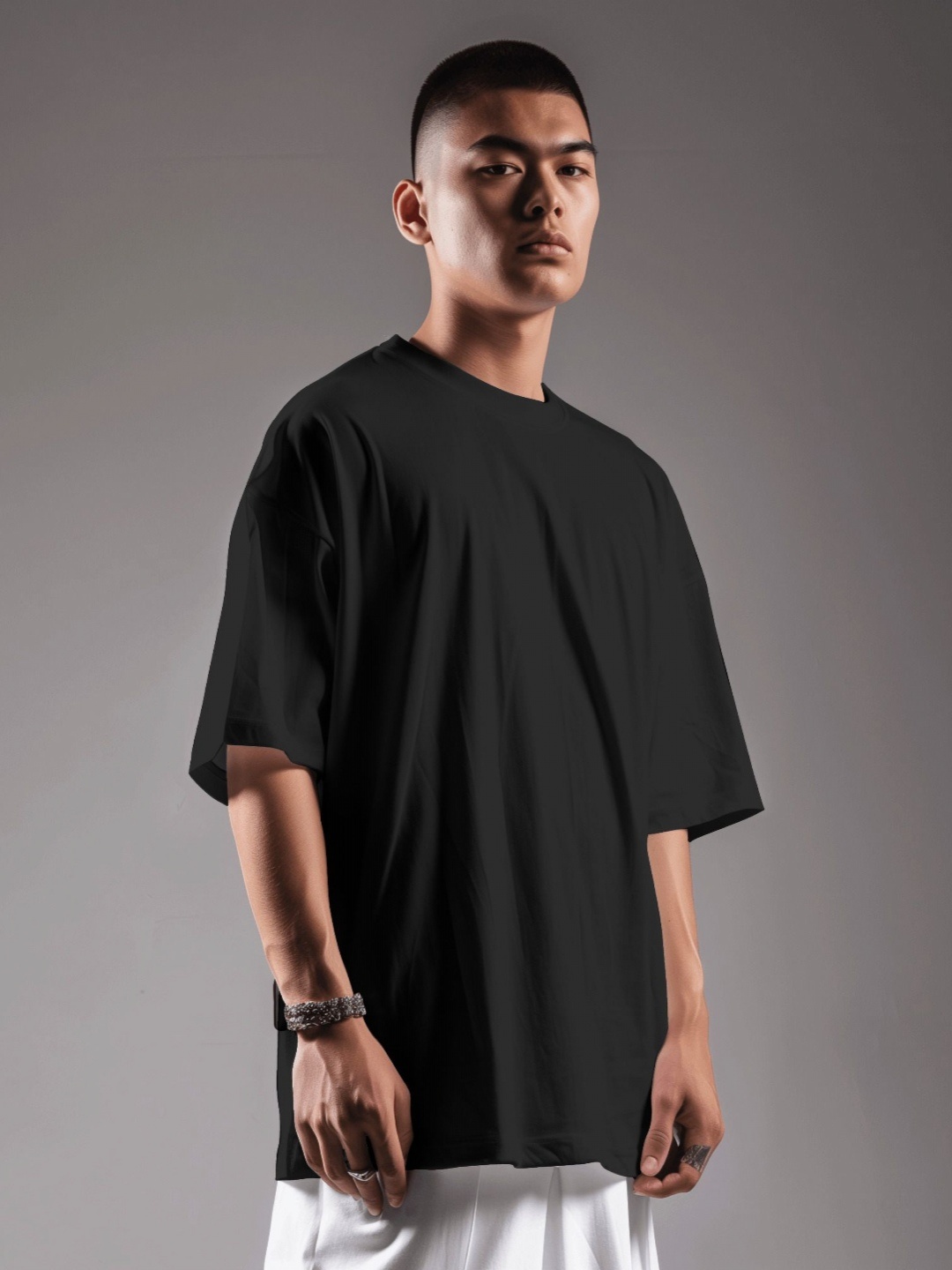 

C CALOYA Men Printed T-shirt, Black