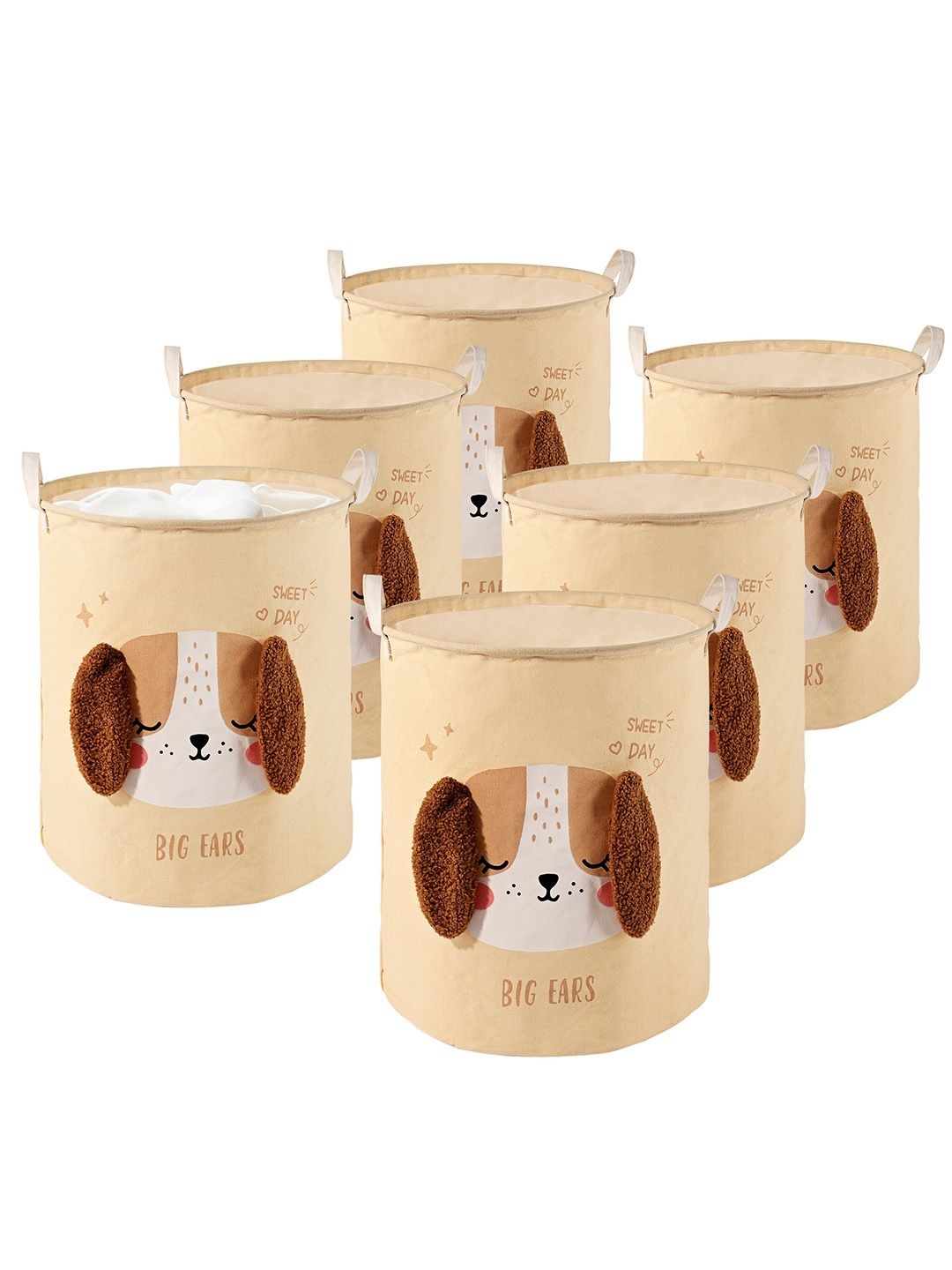 

Kuber Industries Beige Set of 6 Regular Multi-Utility Organisers