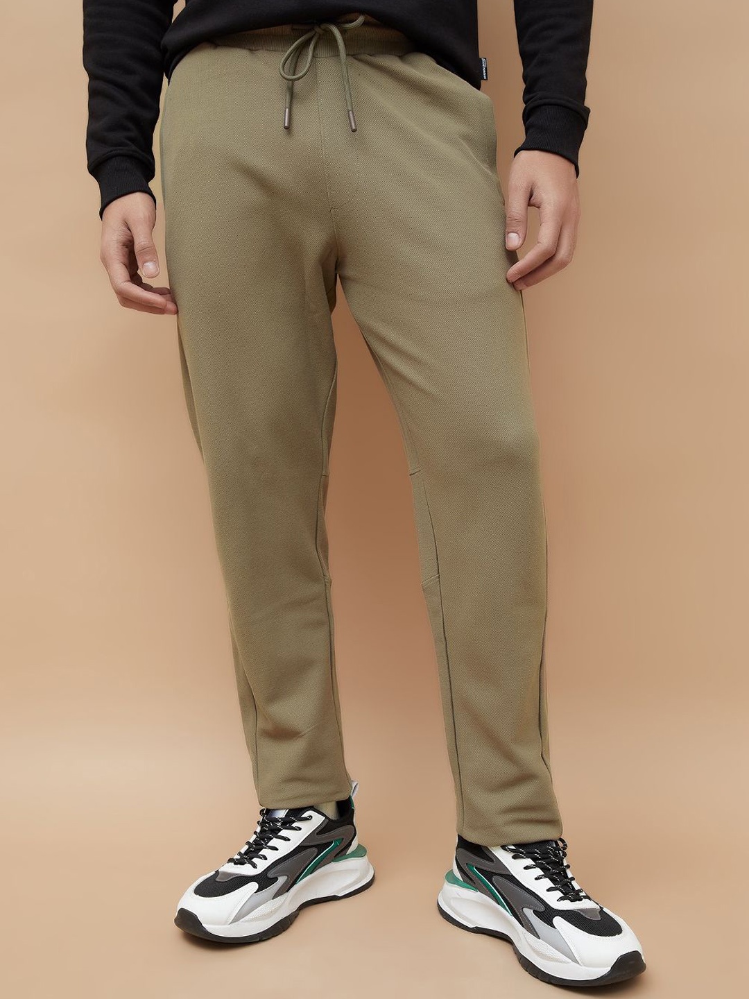 

Fame Forever by Lifestyle Men Cotton Mid-Rise Track Pant, Olive