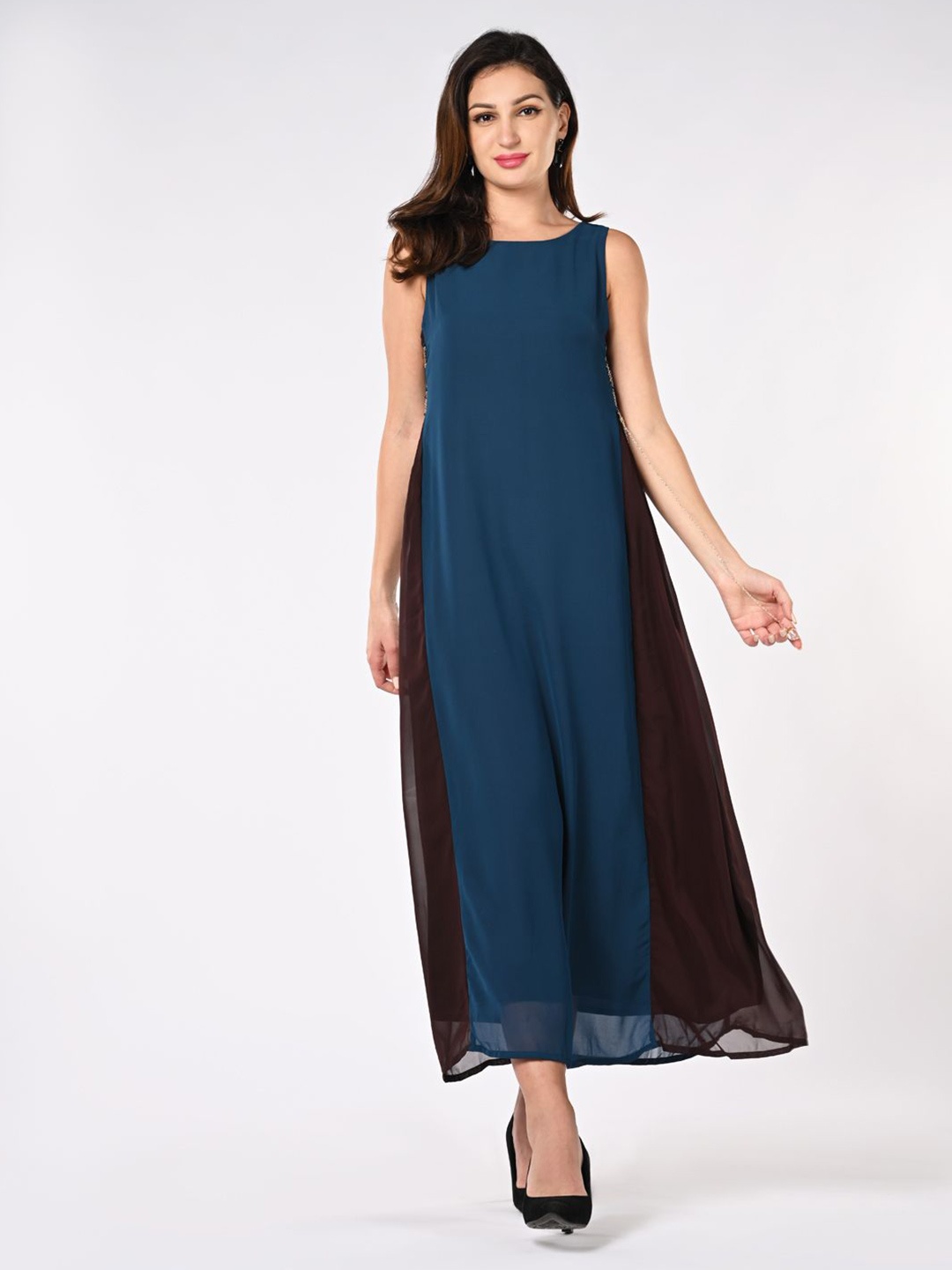 

Iti Georgette Maxi Dress, Teal