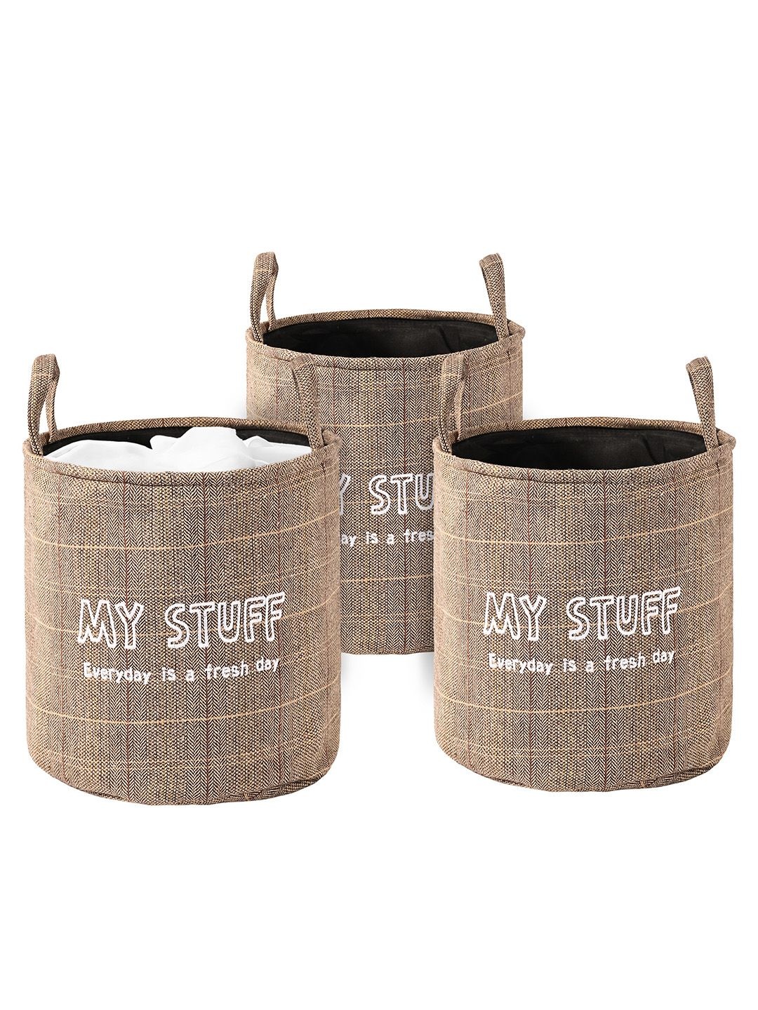 

Kuber Industries Khaki Set of 3 Regular Multi-Utility Organisers