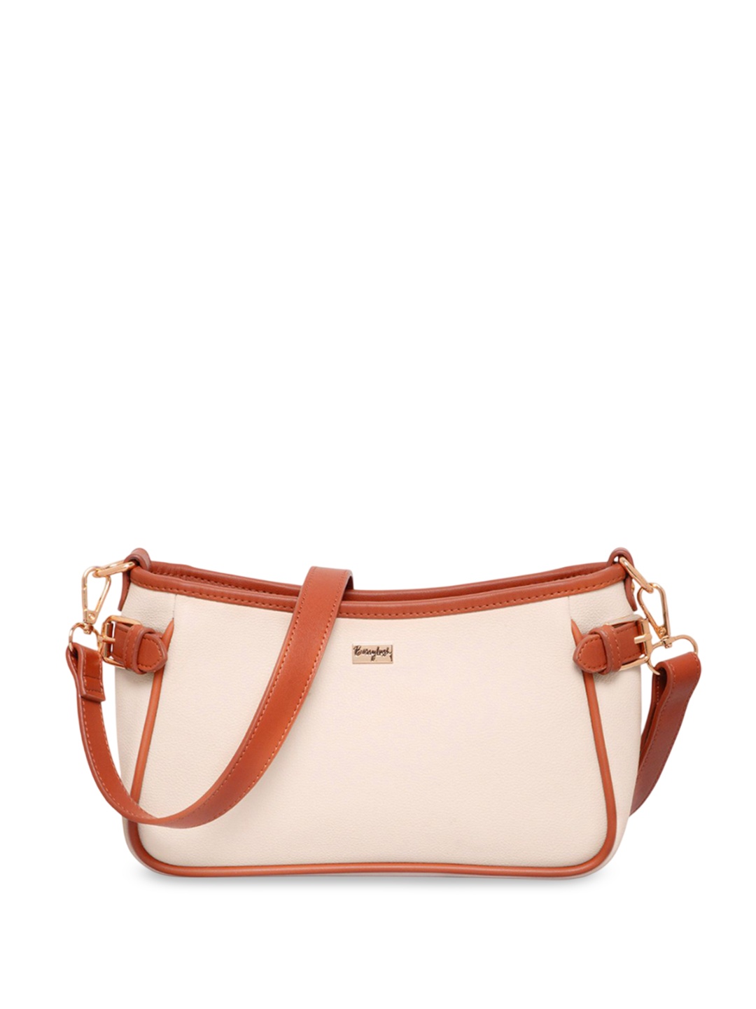 

Berrylush Women Solid Crossbody Sling Bag, Beige