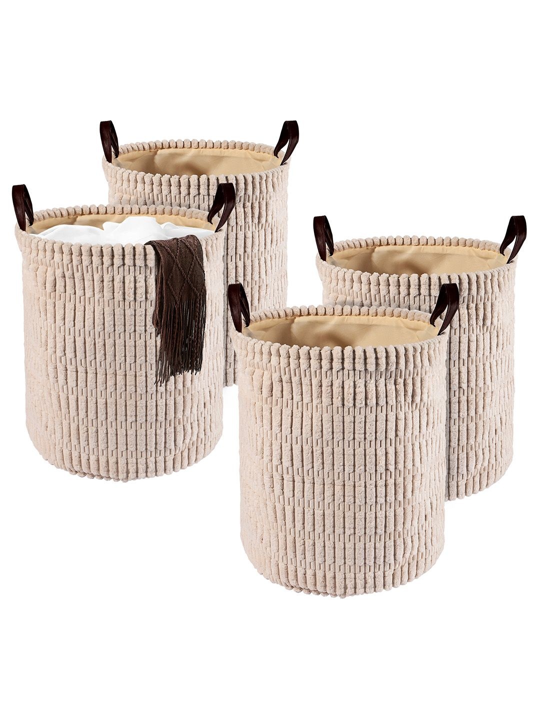 

Kuber Industries White Set of 4 Regular Multi-Utility Organisers
