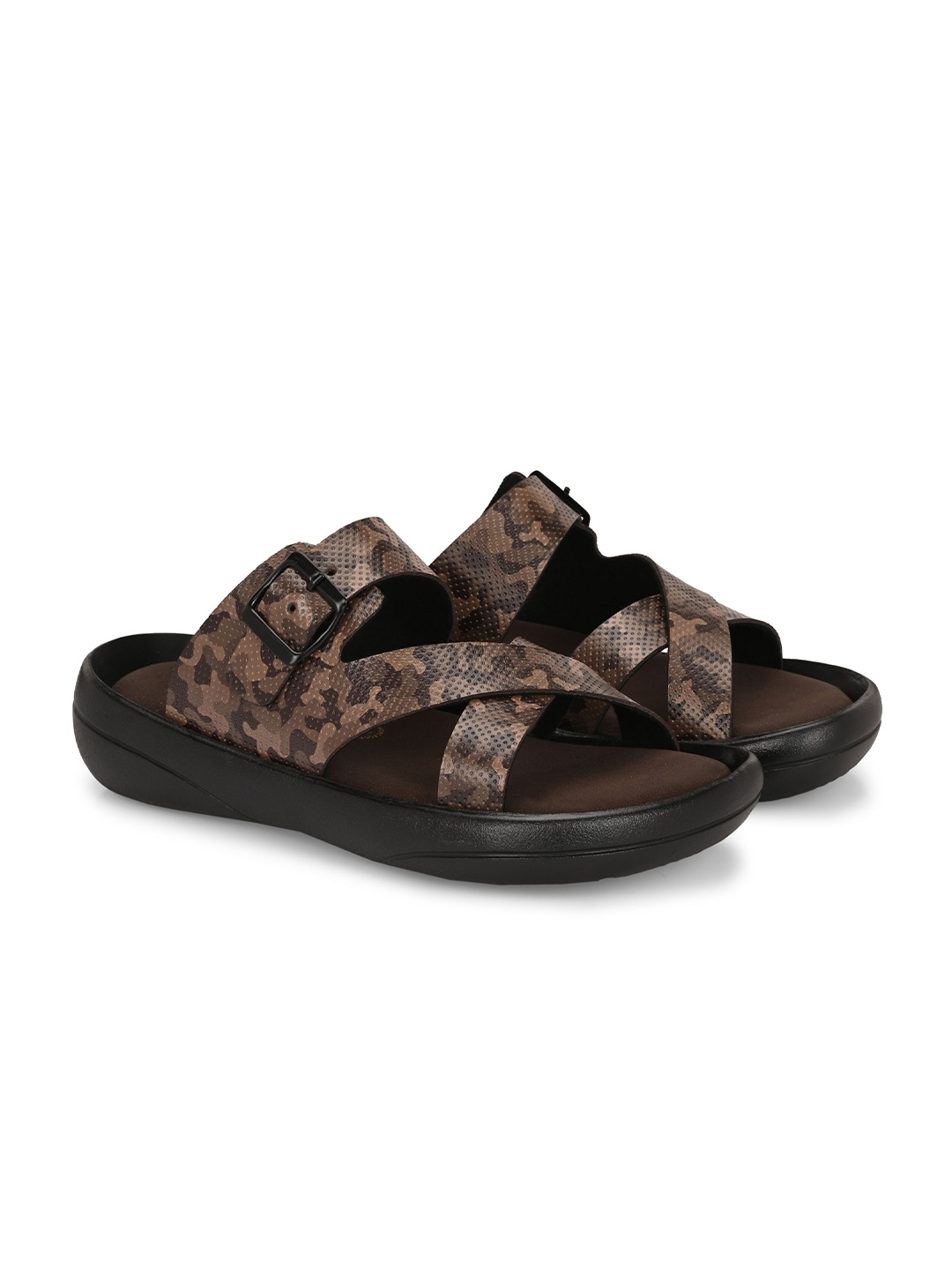 

Azzaro Black Men Comfort Sandals, Brown