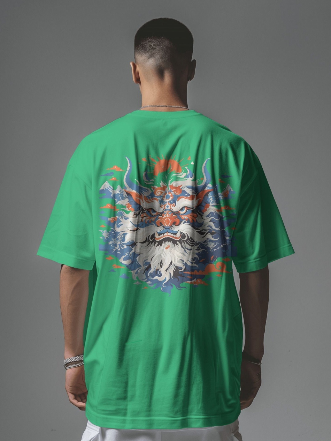 

C CALOYA Men Printed T-shirt, Green