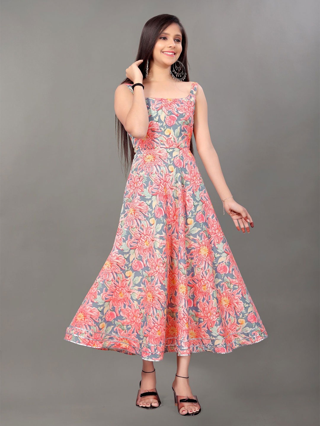 

BAESD Girls Floral Print Dress, Pink