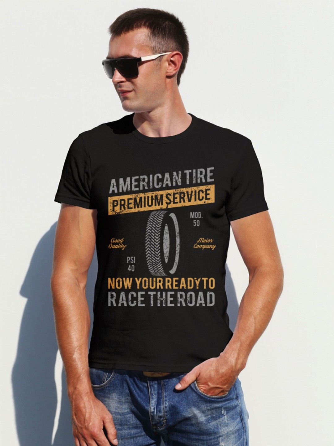 

Moda Rapido Men Graphic Printed Round Neck Cotton T-shirt, Black