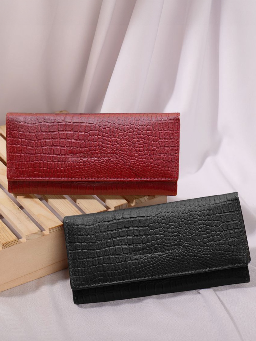 

HAYES LONDON Pack of 2 Pure Leather Clutches, Black