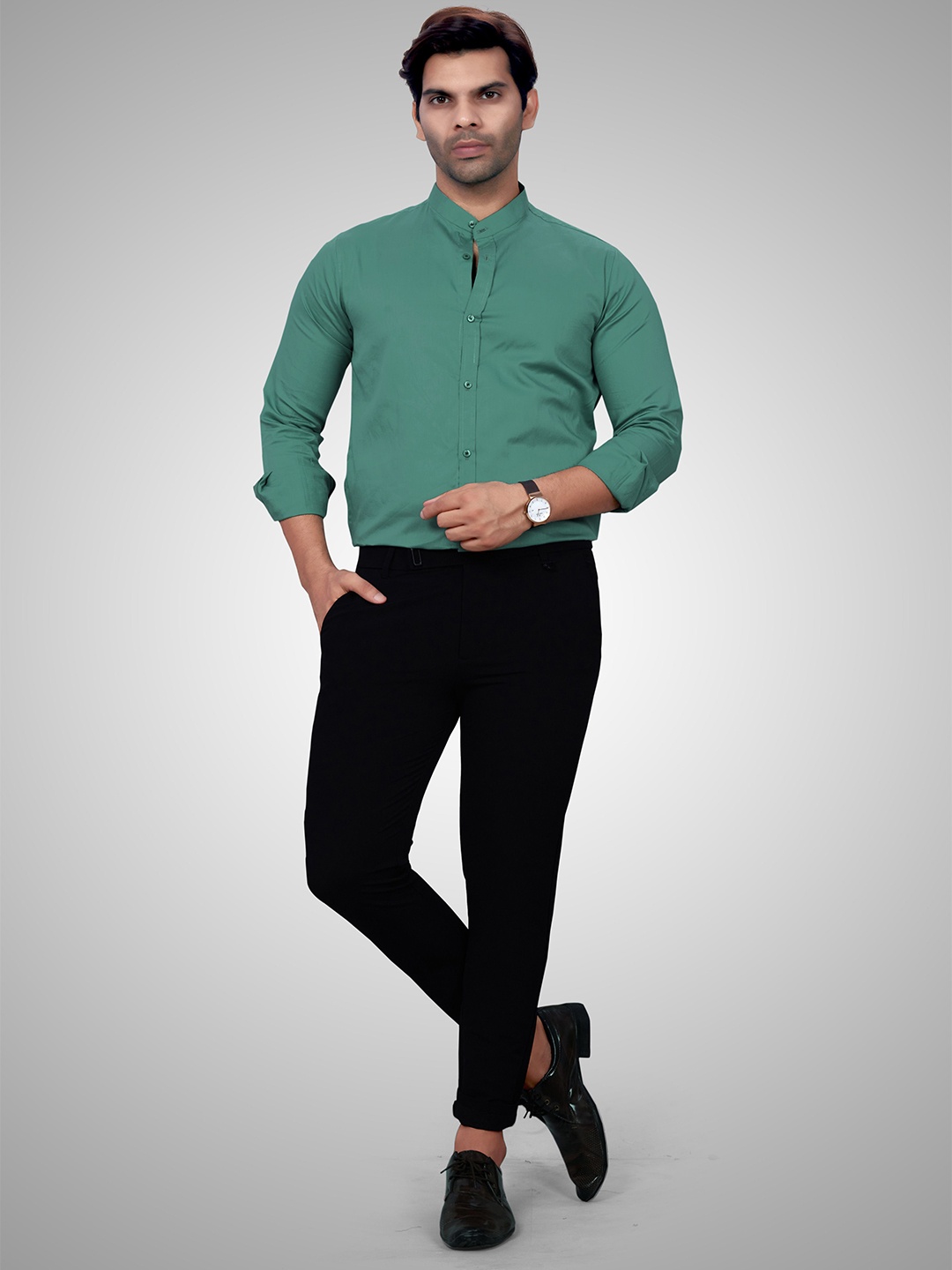 

SKY GLOBAL Men Opaque Casual Shirt, Green