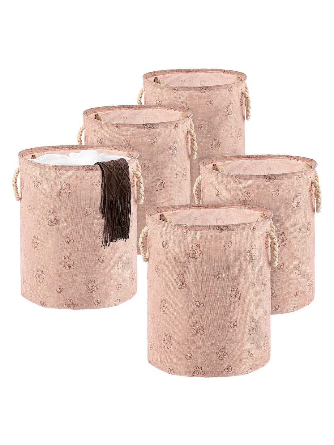 

Kuber Industries Pink Set of 5 Regular Multi-Utility Organisers