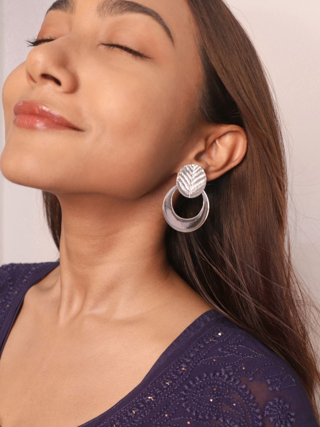 

House of Pehr Silver Plated Contemporary Drop Earrings