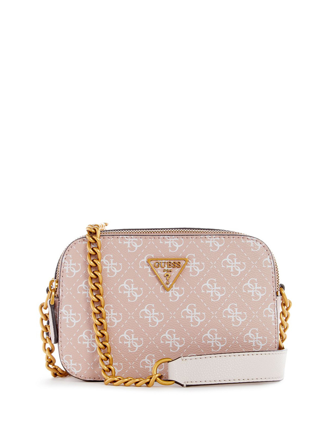 

GUESS Printed PU Structured Shoulder Bag with Quilted, Rose