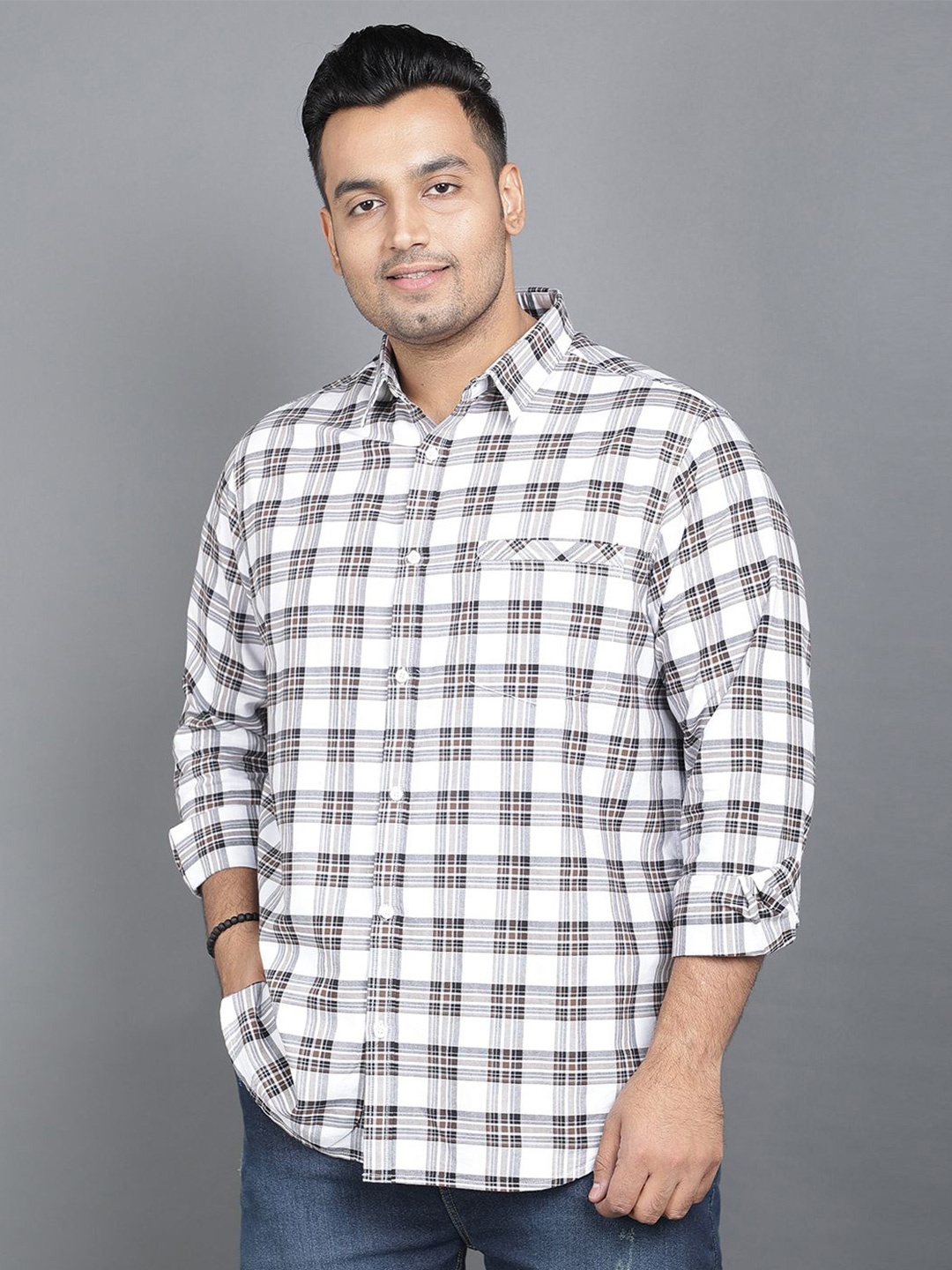 

NEON CHILLIE Men Gingham Checks Opaque Checked Casual Shirt, Multi