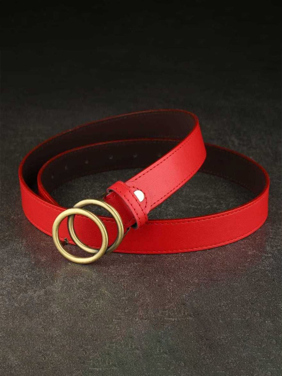 

Provogue Men Textured Belt, Red
