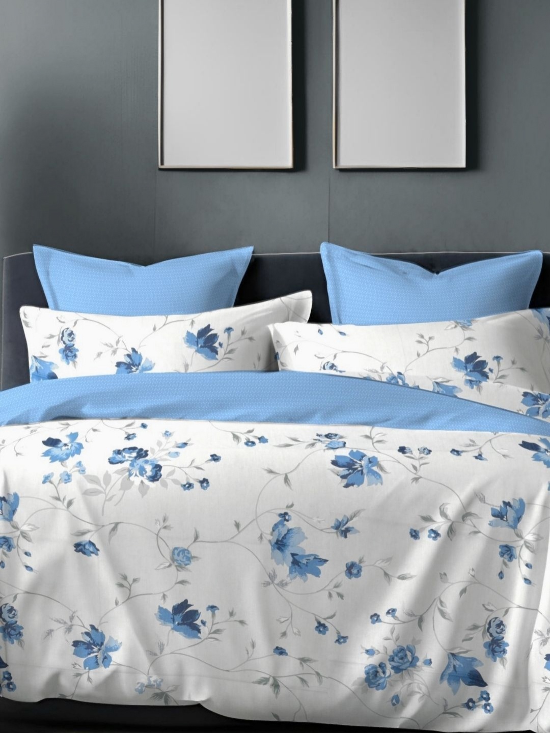 

Sleeping Owls- because Navy Blue Printed Pure Cotton 188TC King Bedsheet Set 2.74m X 2.74m