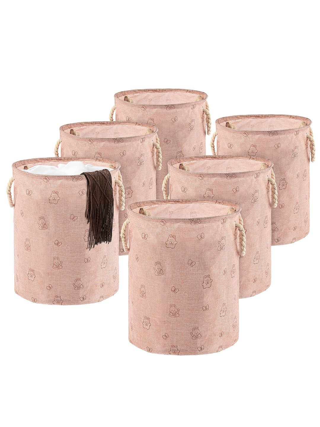 

Kuber Industries Pink Set of 6 Regular Multi-Utility Organisers