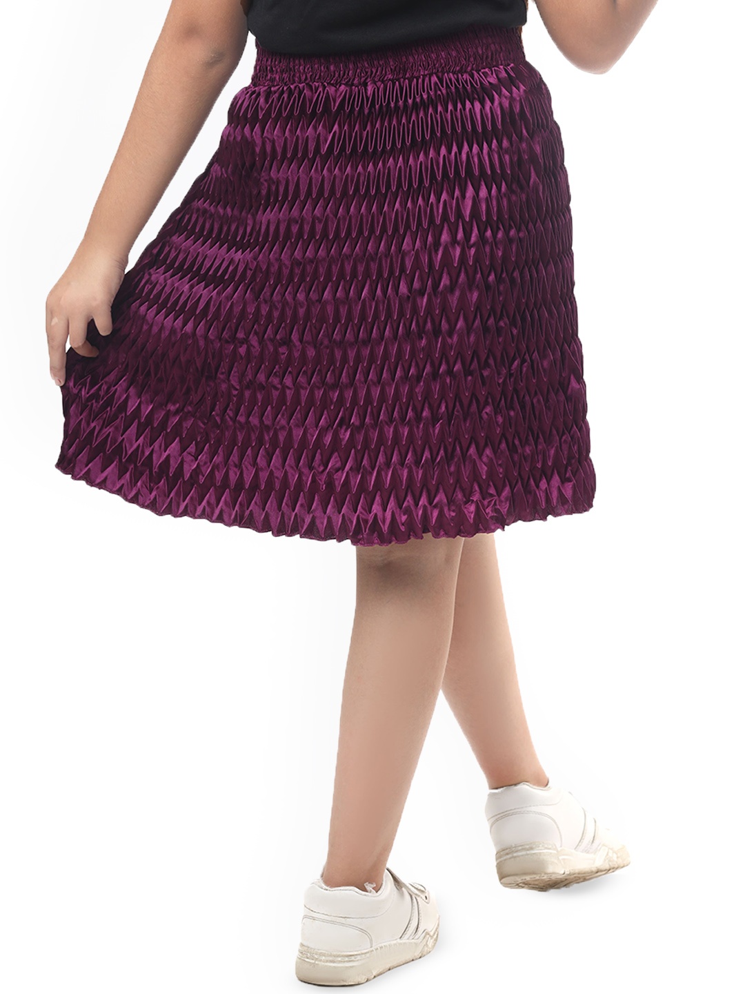 

Ishti Ruffled A-Line Knee-Length Skirt, Violet