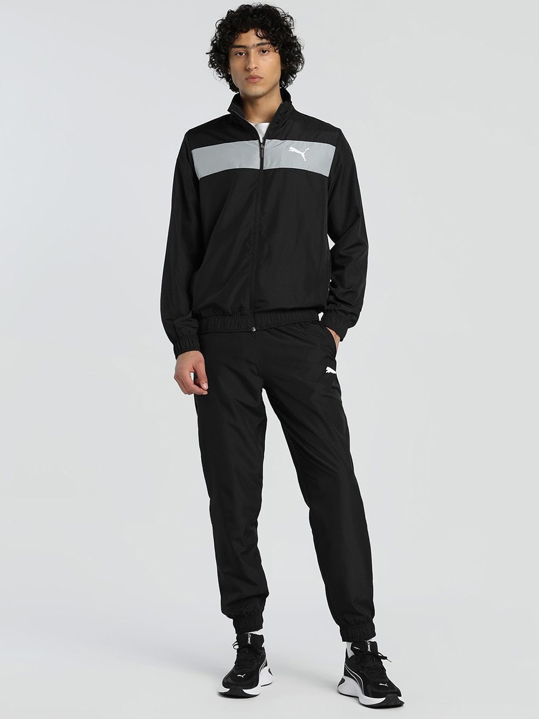 

Puma Men Performance Colourblocked Long Sleeve Track Suit, Black