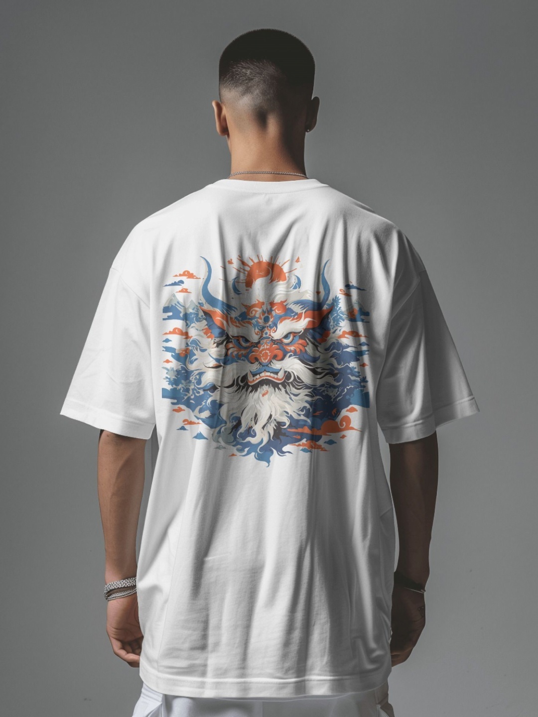 

C CALOYA Men Printed T-shirt, White