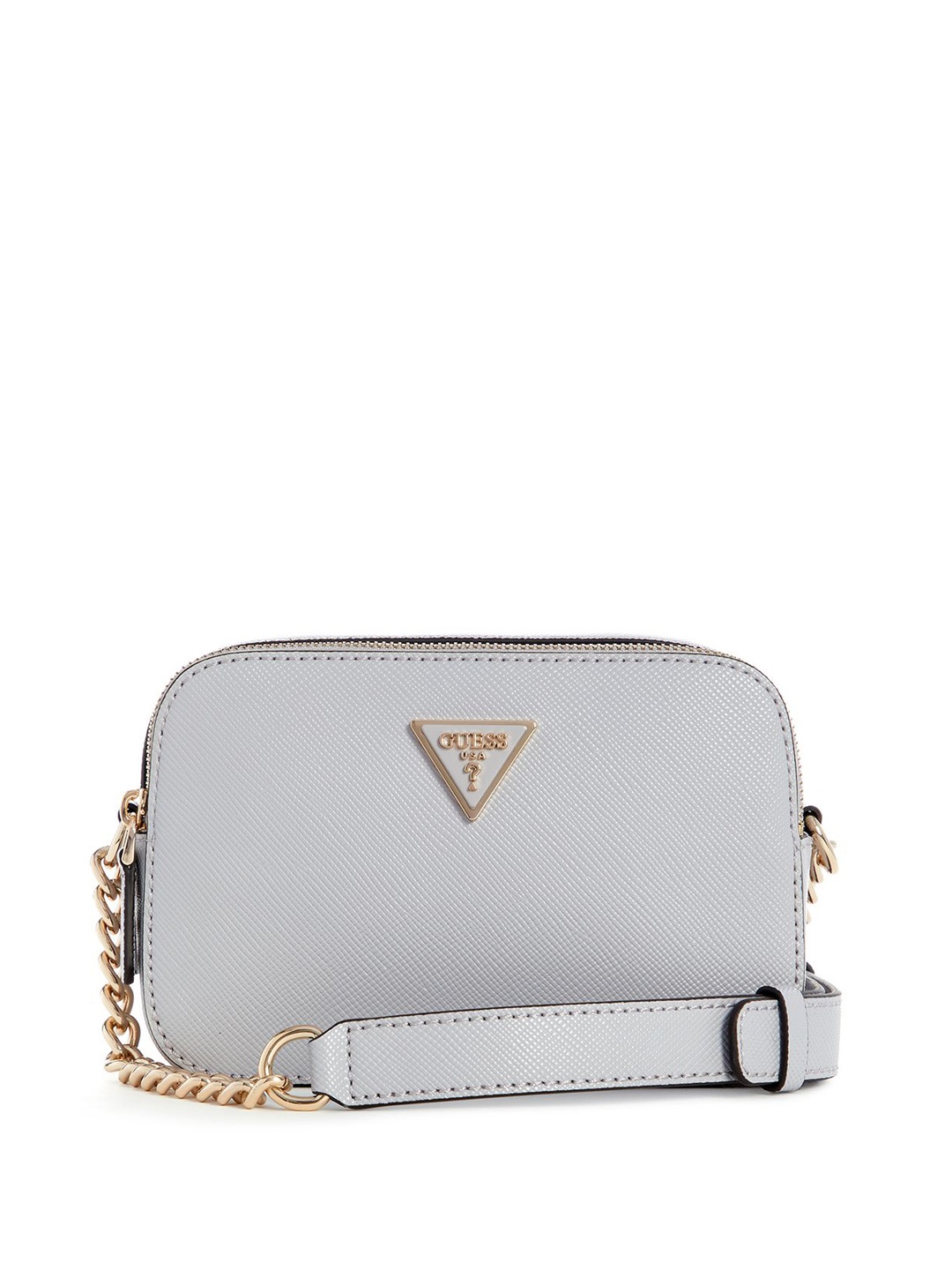 

GUESS Women Textured Structured Sling Bag, Taupe