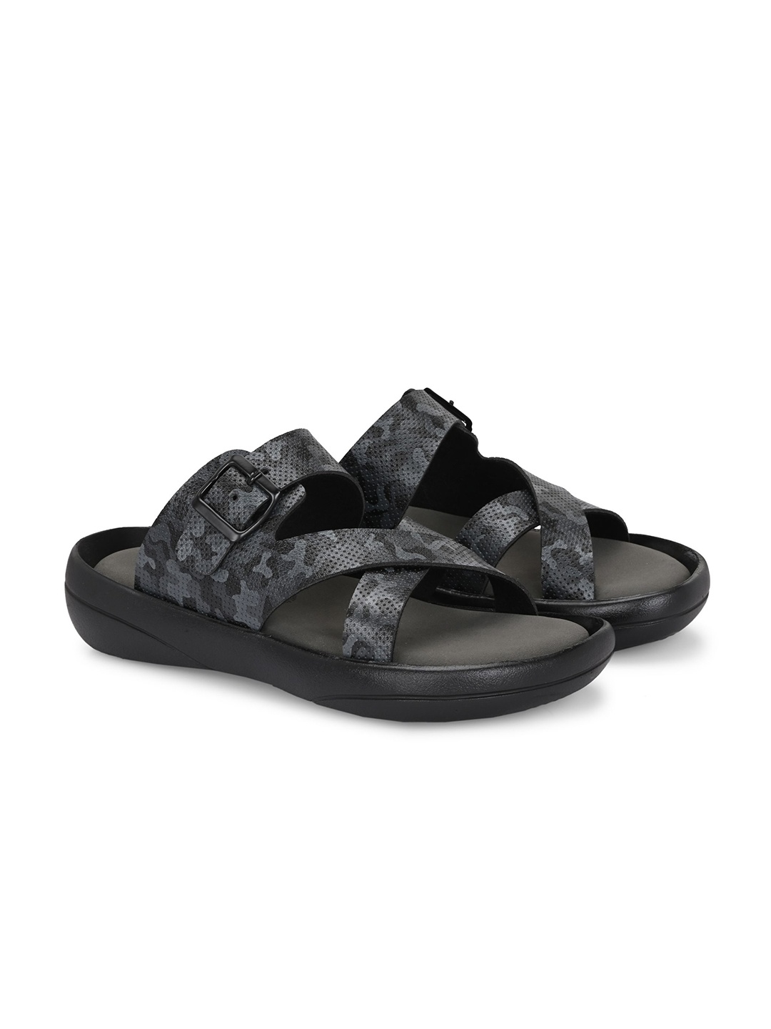 

Azzaro Black Men Comfort Sandals, Grey