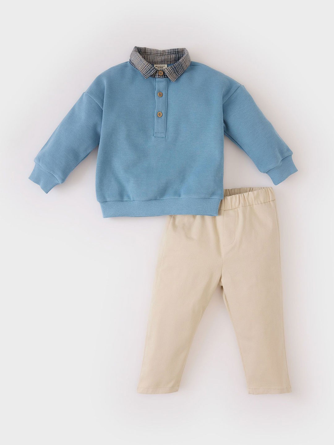 

DeFacto Boys Pure Cotton T-shirt With Trousers, Blue