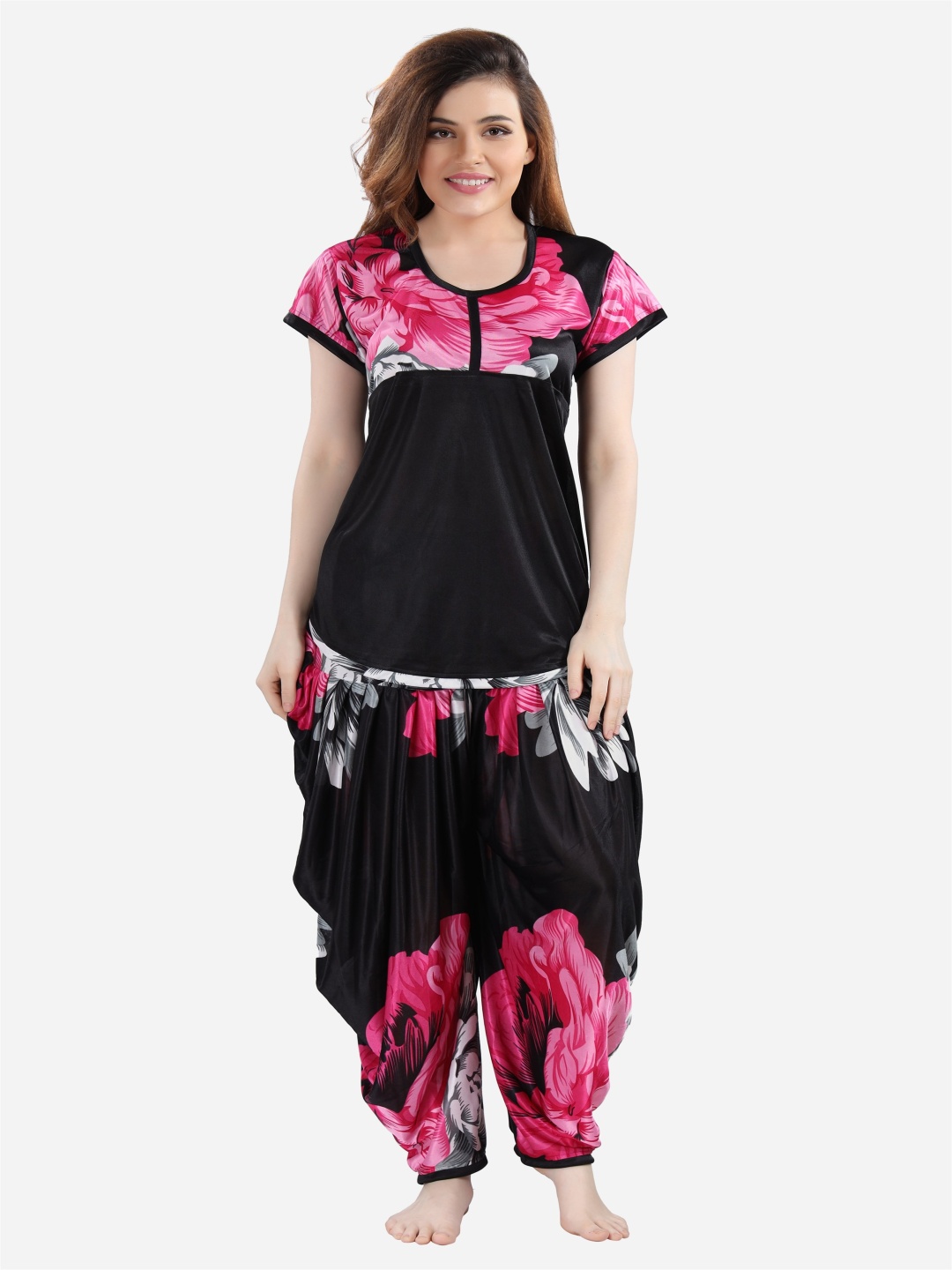 

Dreambe Women Printed Night suit, Pink