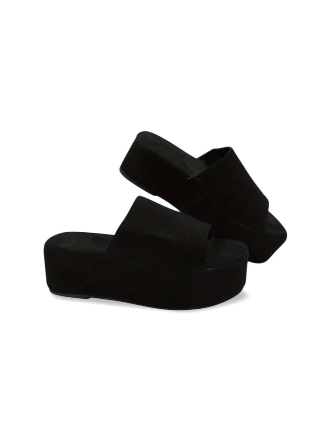 

GLO GLAMP Party Wedge Sandals with Bows, Black