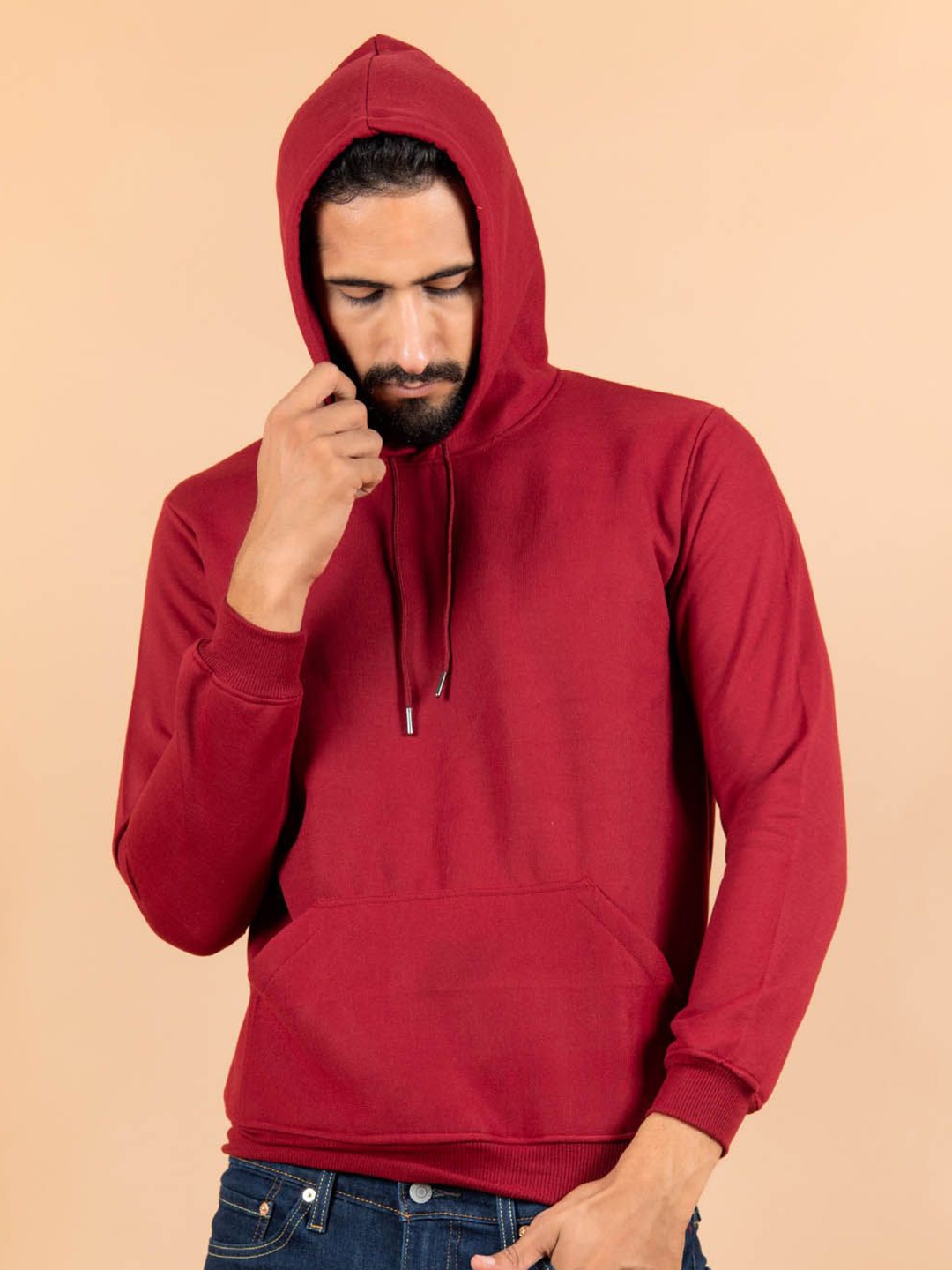 

Tistabene Men Hooded Sweatshirt, Red