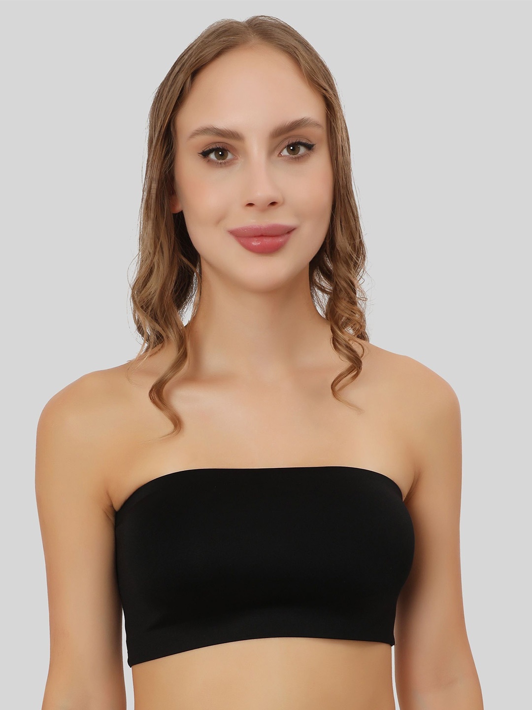 

Glamoras Bandeau Bra Full Coverage, Black