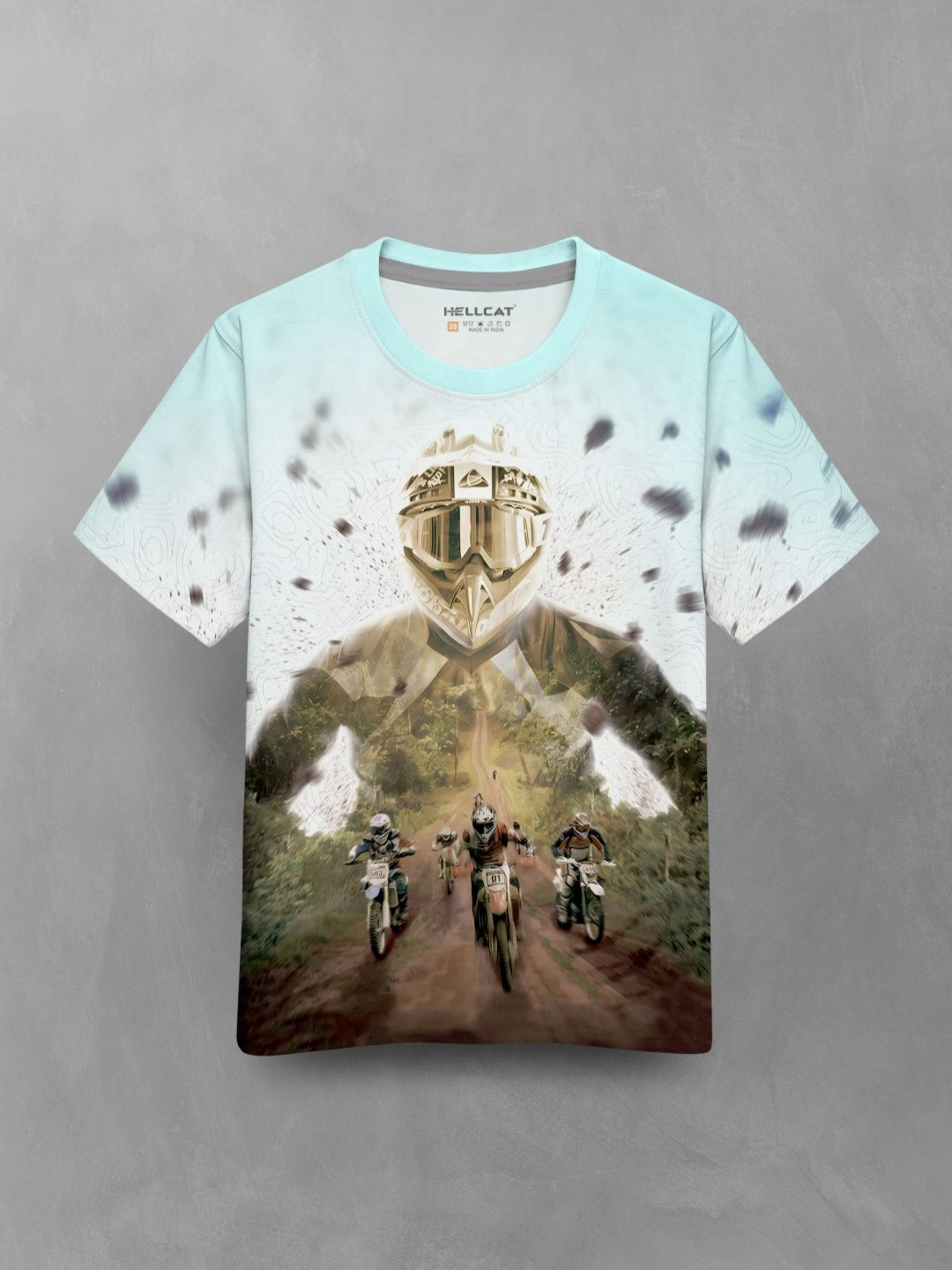 

HELLCAT Boys Photographic Printed Round Neck T-shirt, Green