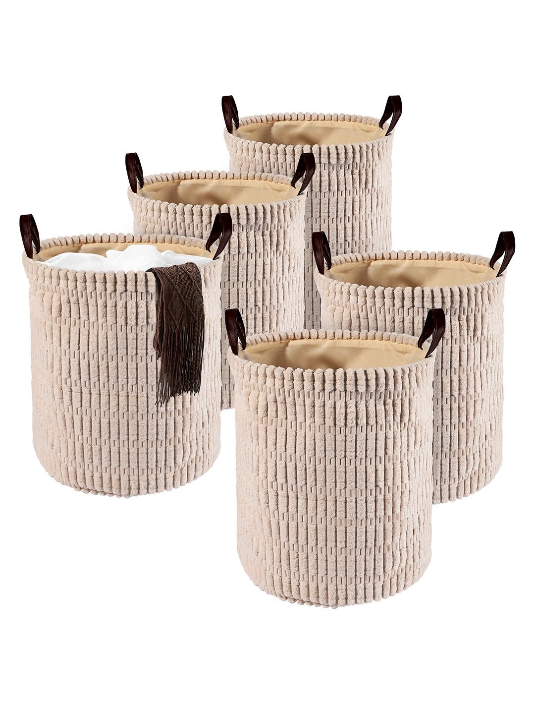 

Kuber Industries White Set of 5 Regular Multi-Utility Organisers